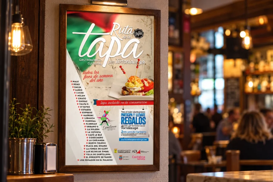 Ruta de la Tapa de Torrelavega · 2014: cartel enmarcado