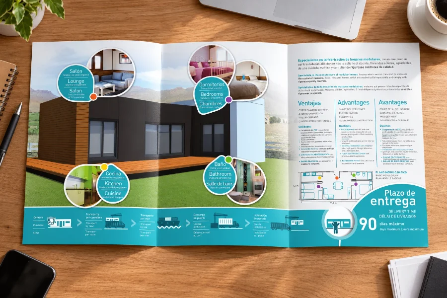 Rucorkasa · tríptico de casas modulares: tríptico
