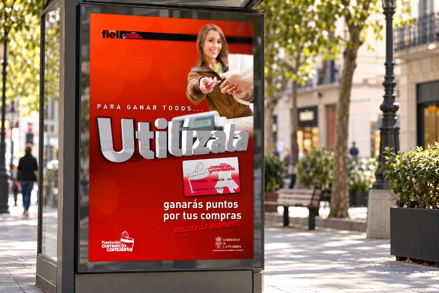 Comercio de Cantabria · campaña «Utilízala»: mupi