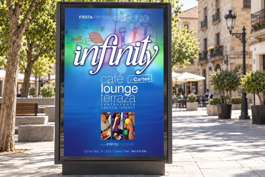 Infinity · fiesta de apertura: cartel