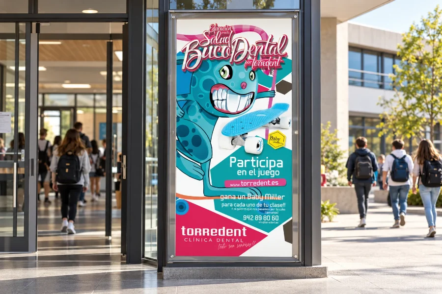 Torredent · campaña de salud bucodental: cartel en panel