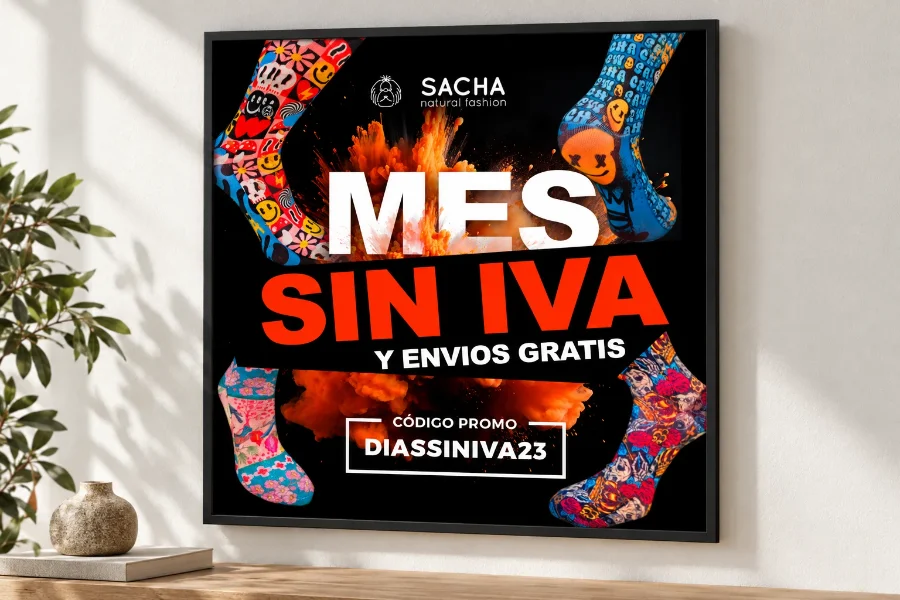 Sacha · promociones digitales 2023-2024: cartel impreso