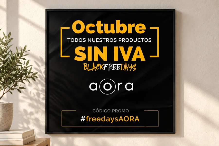 AORA · Black Free Days y felicitación de Navidad: cartel