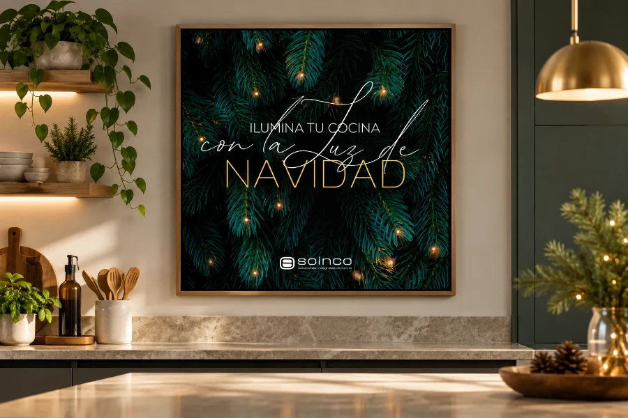 Cocinas Soinco · felicitaciones de Navidad 2020-2024: cartel enmarcado