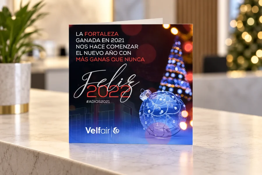 Velfair · felicitaciones de Navidad 2019-2021: felicitación impresa (2 de 3)