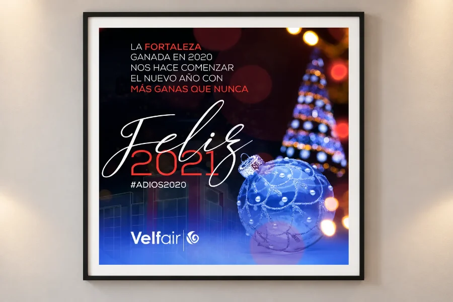 Velfair · felicitaciones de Navidad 2019-2021: felicitación enmarcada (1 de 2)