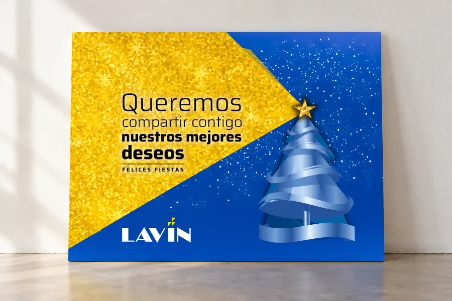 Lavín · felicitaciones de Navidad 2019-2024: presentación en panel