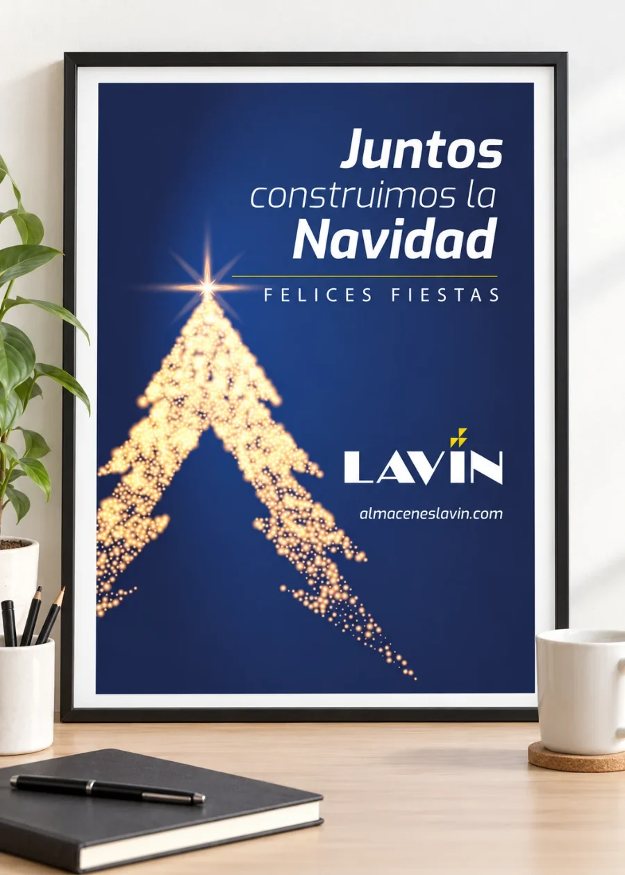 Lavín · felicitaciones de Navidad 2019-2024: sobre enmarcado