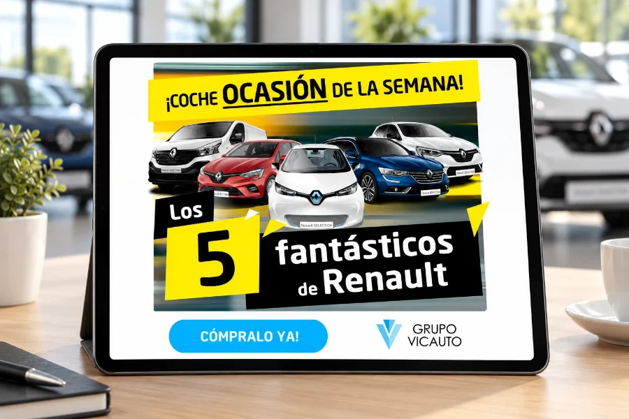 Grupo Vicauto · campaña «Los 5 fantásticos» de Renault: campaña en la tableta