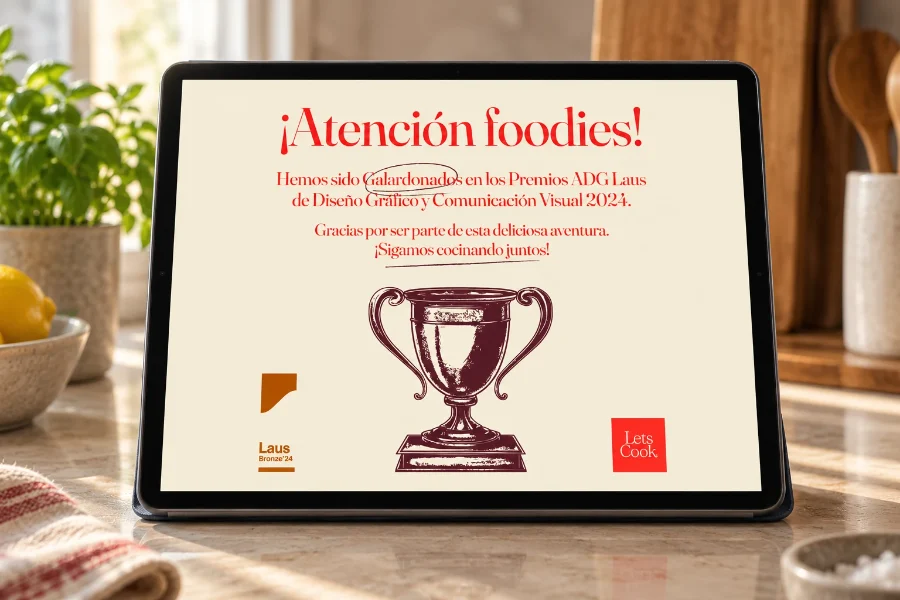 Let’s Cook · premio ADG Laus de bronce: publicación en la tableta