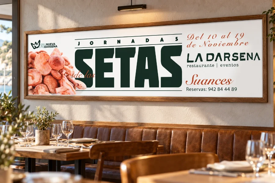 La Dársena · jornadas gastronómicas 2017: cartel enmarcado (1 de 4)