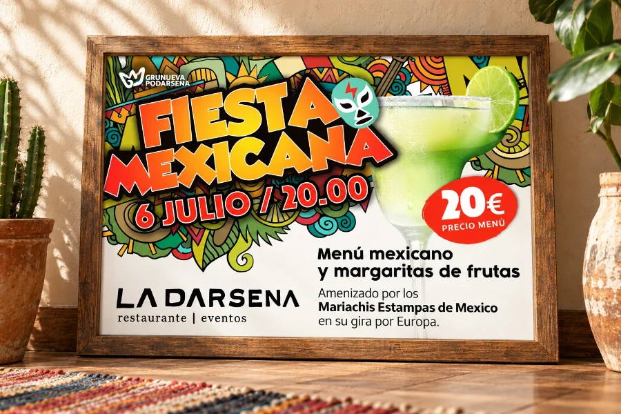 La Dársena · jornadas gastronómicas 2017: cartel enmarcado (2 de 4)