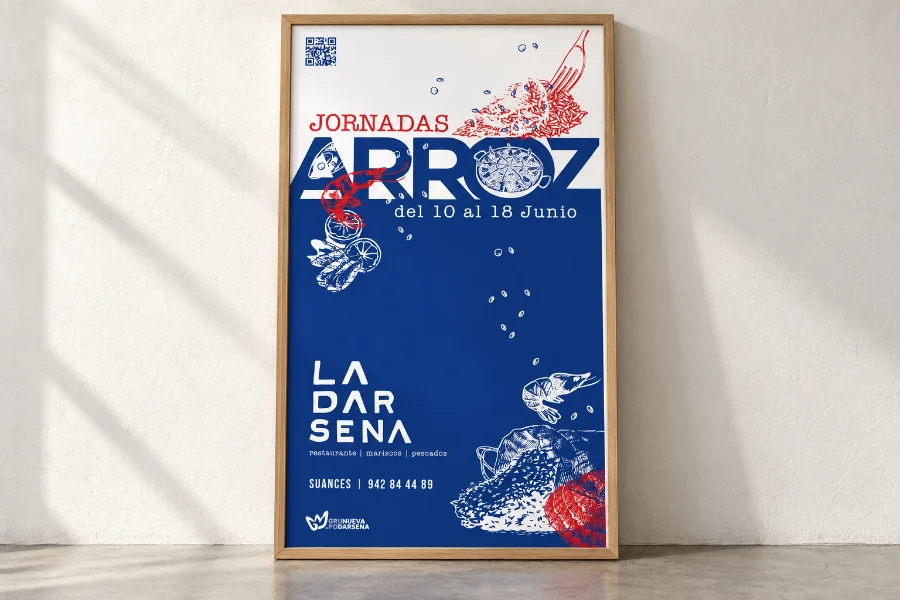 La Dársena · jornadas gastronómicas 2017: cartel enmarcado (3 de 4)