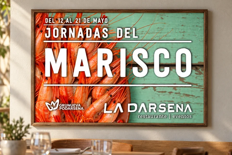 La Dársena · jornadas gastronómicas 2017: cartel enmarcado (4 de 4)