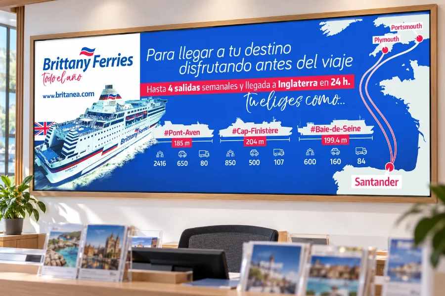 Brittany Ferries · campañas 2017-2022: anuncio enmarcado (1 de 3)