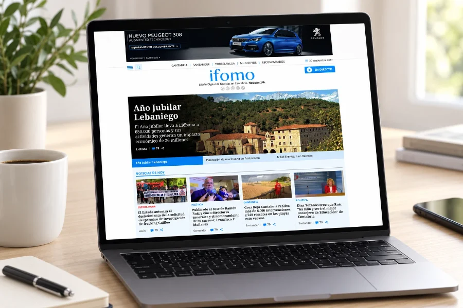Ifomo · diseño web 2017: web en el portátil
