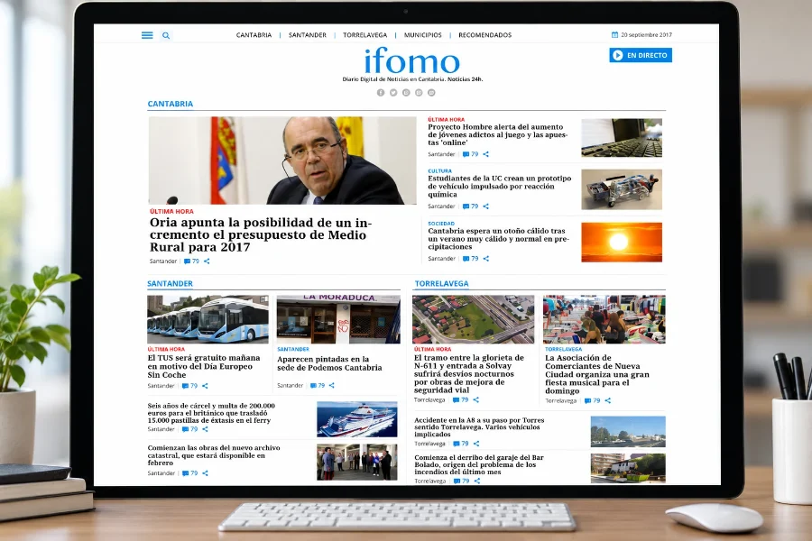 Ifomo · diseño web 2017: web en pantalla (2 de 2)