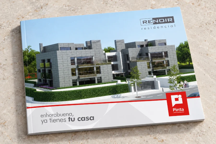 Construcciones Pinta · catálogo Residencial Renoir: folleto en la tableta