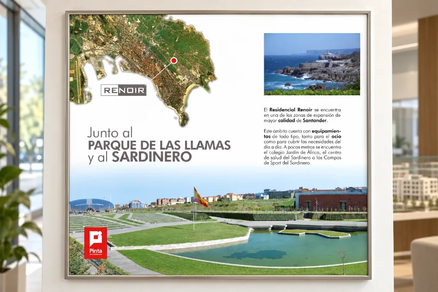Construcciones Pinta · catálogo Residencial Renoir: catálogo enmarcado