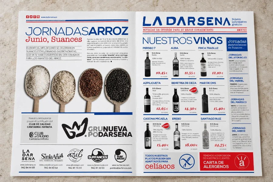 La Dársena: carta impresa