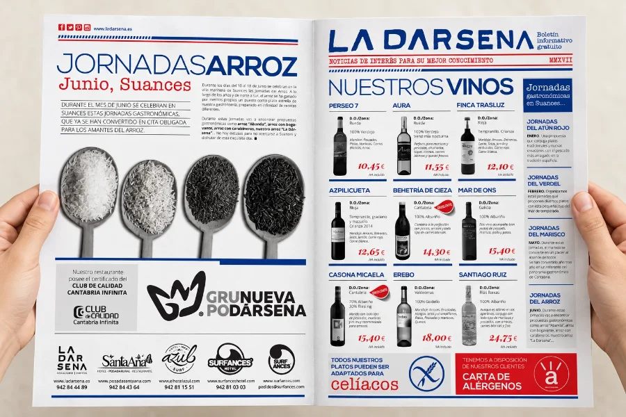 La Dársena · carta 2017: carta en mano (1 de 2)