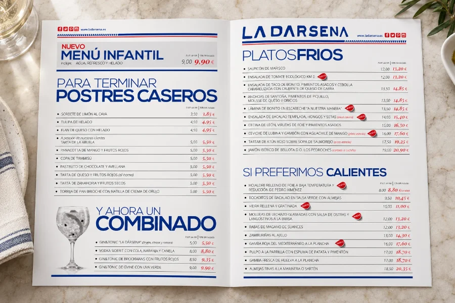 La Dársena · carta 2017: carta impresa (2 de 2)