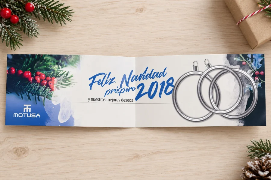 Motusa · felicitaciones de Navidad 2017-2020: felicitación impresa (2 de 6)