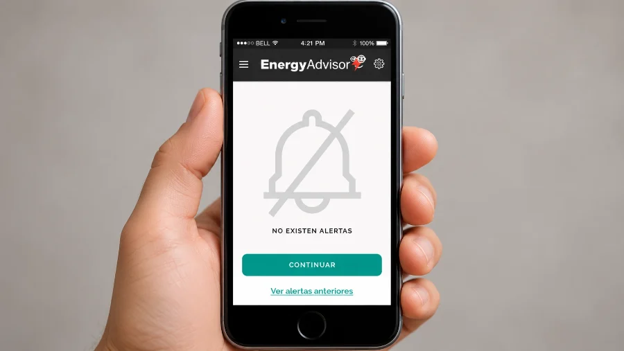 EnergyAdvisor · aplicación: aplicación en el móvil (3 de 4)