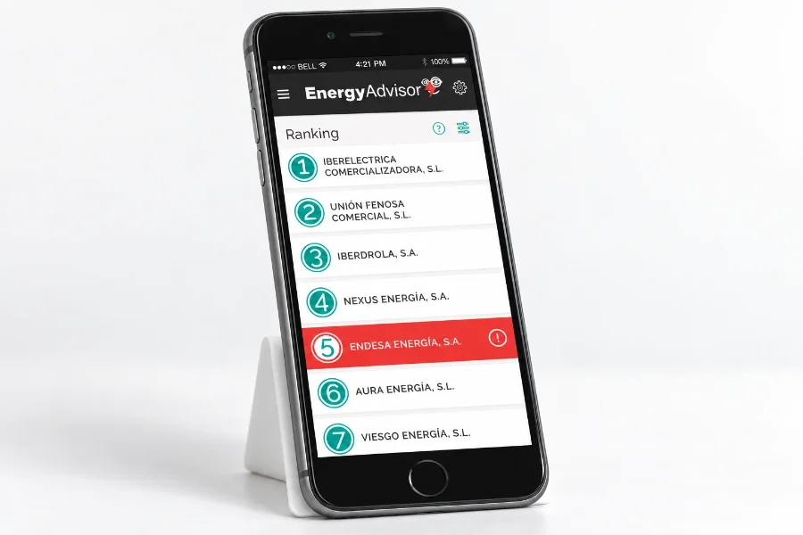 EnergyAdvisor · aplicación: aplicación en el móvil (4 de 4)