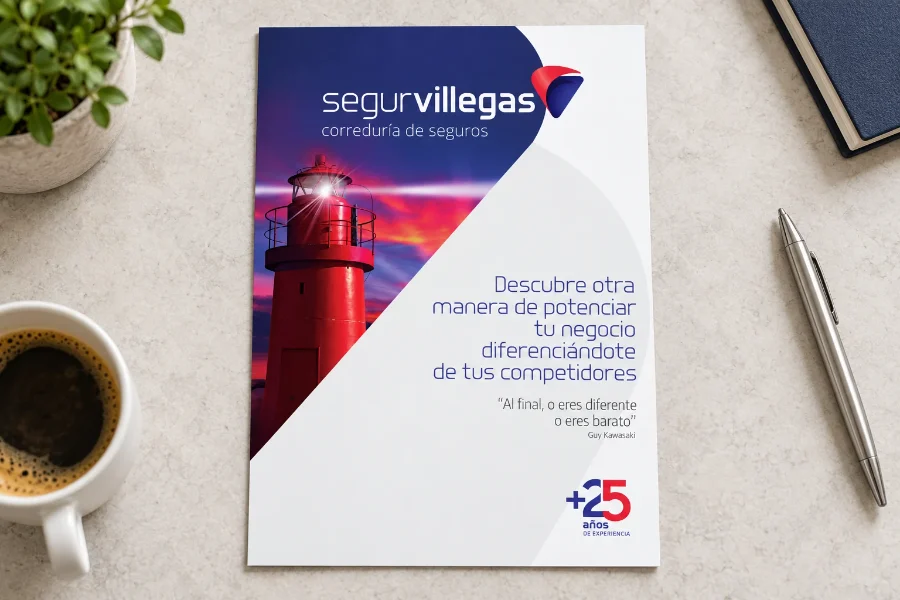 Segur Villegas · comunicación y oficinas: folleto impreso