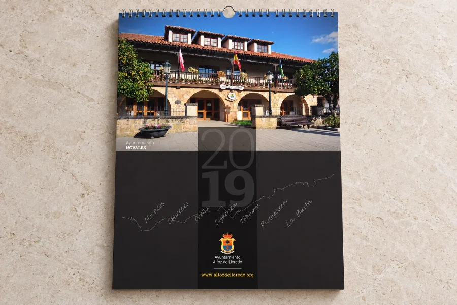 Alfoz de Lloredo · calendario 2019: calendario impreso (1 de 2)