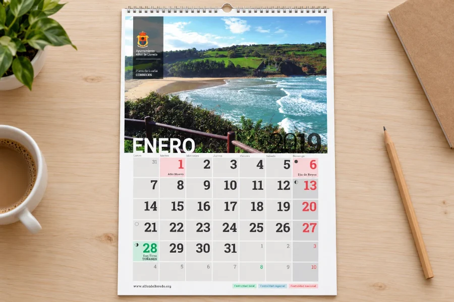 Alfoz de Lloredo · calendario 2019: calendario impreso (2 de 2)