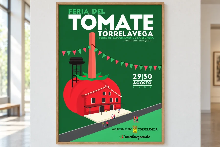 Festival del Tomate · edición 2020: cartel enmarcado