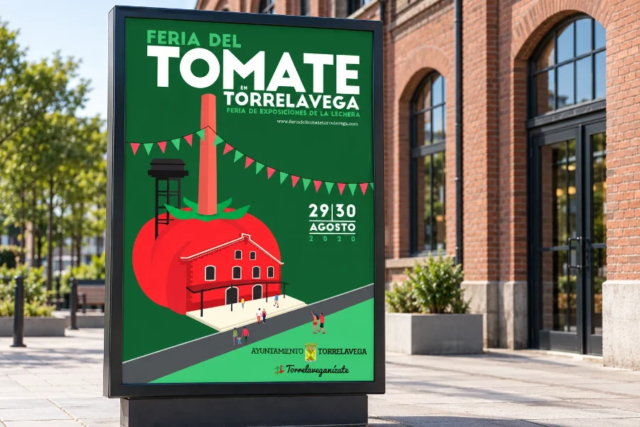 Festival del Tomate · edición 2020: cartel en panel