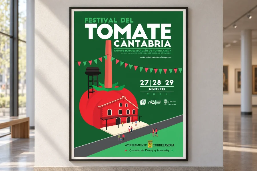 Festival del Tomate 2021: cartel enmarcado