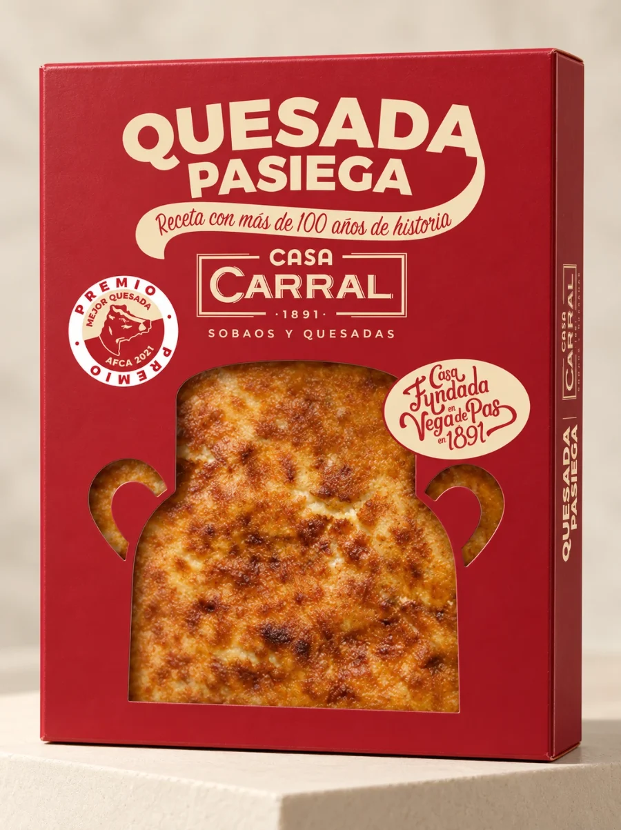 Casa Carral · packaging de sobaos, pastas y quesada: caja