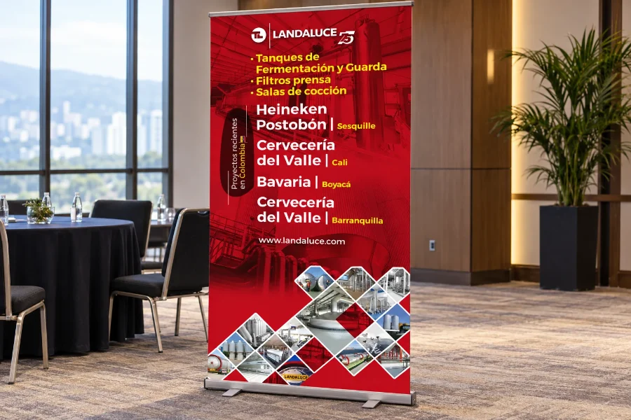Landaluce · 75 aniversario en Colombia: roll-up (2 de 2)