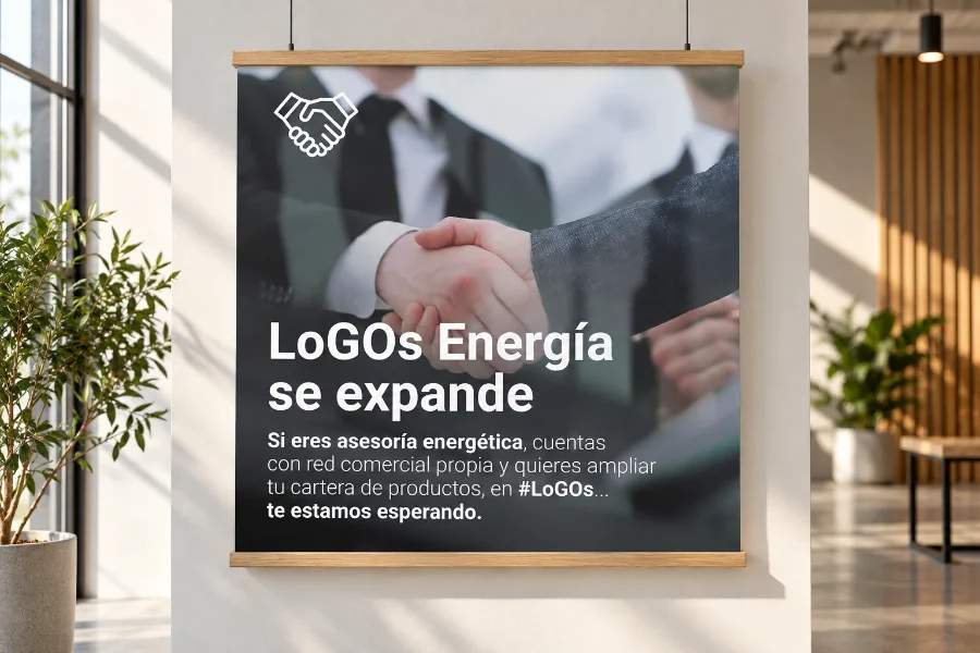 LoGOs Energía · campañas en redes 2020-2023: cartel en mano
