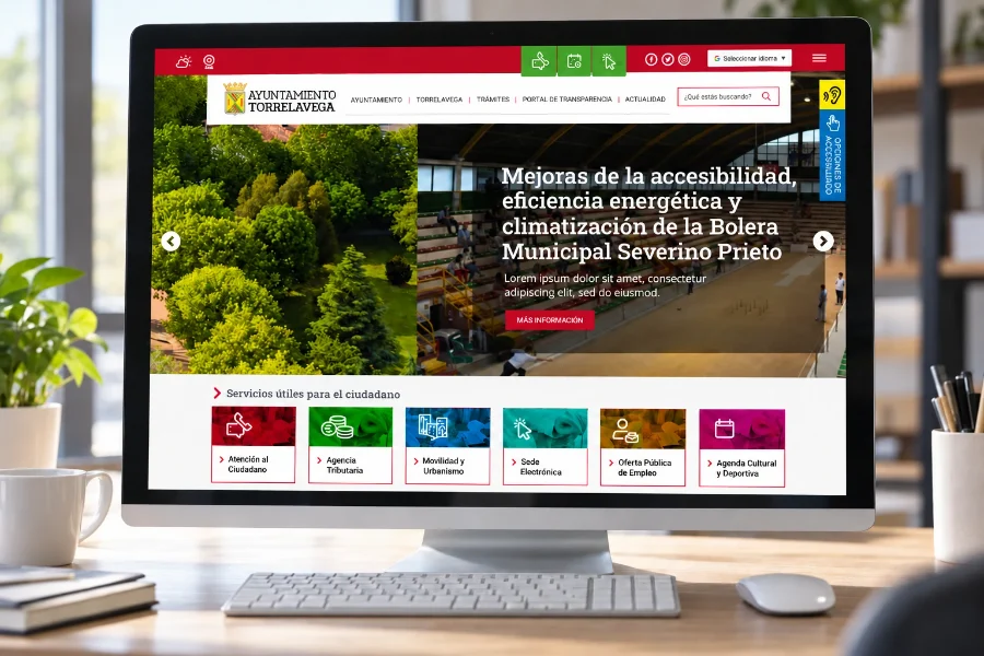 Ayuntamiento de Torrelavega · propuesta de web 2022: señal en pantalla