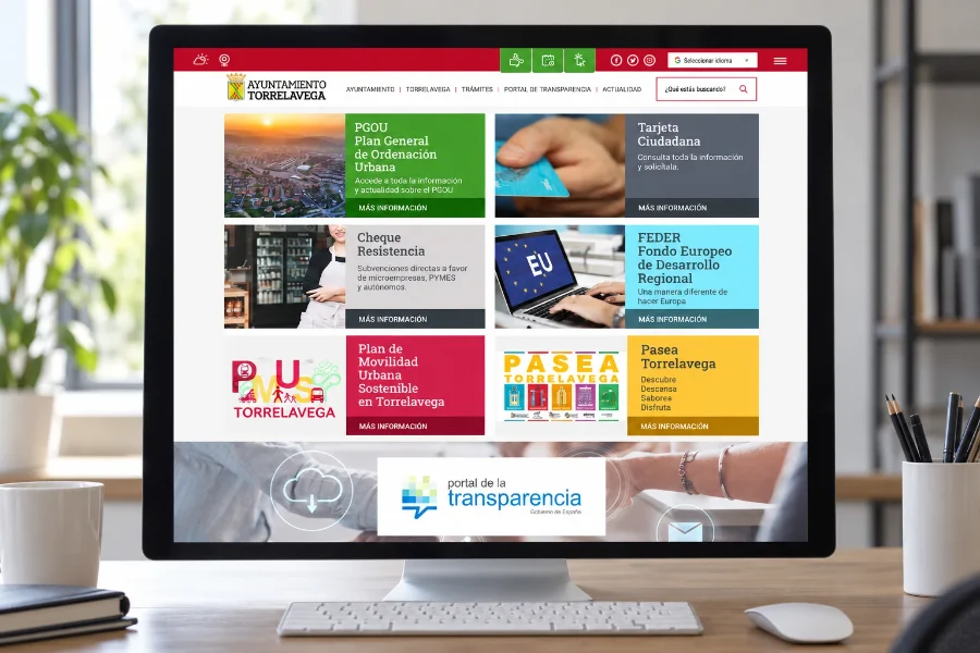 Ayuntamiento de Torrelavega · propuesta de web 2022: web en pantalla