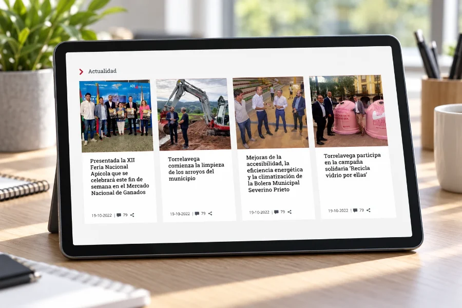 Ayuntamiento de Torrelavega · propuesta de web 2022: web en la tableta
