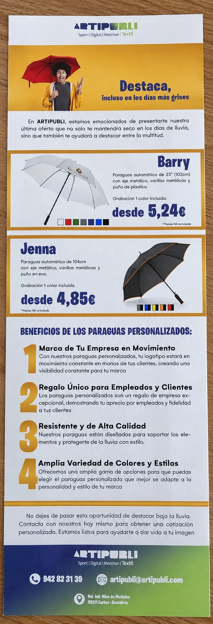 Artipubli · campañas 2022-2023: sobre impreso