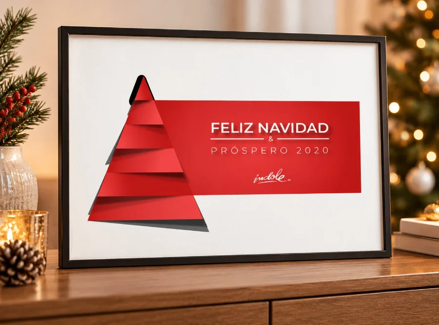 Índole · felicitaciones de Navidad 2019-2020: felicitación enmarcada (2 de 3)
