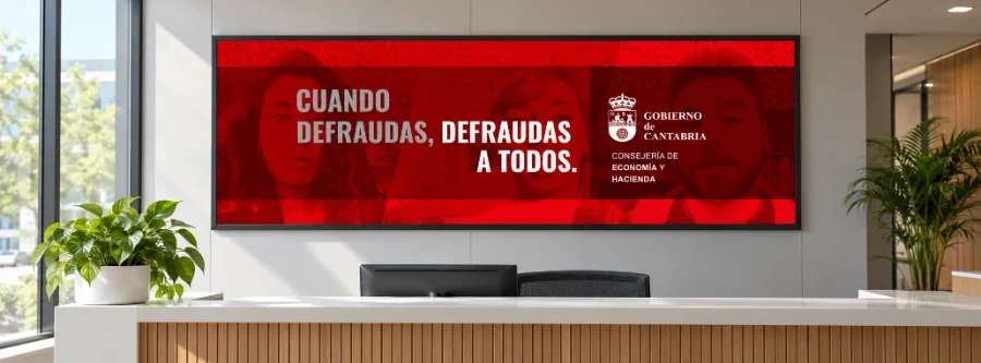 Gobierno de Cantabria · campaña contra el fraude fiscal: banner enmarcado