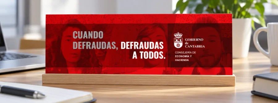 Gobierno de Cantabria · campaña contra el fraude fiscal: banner impreso (1 de 2)