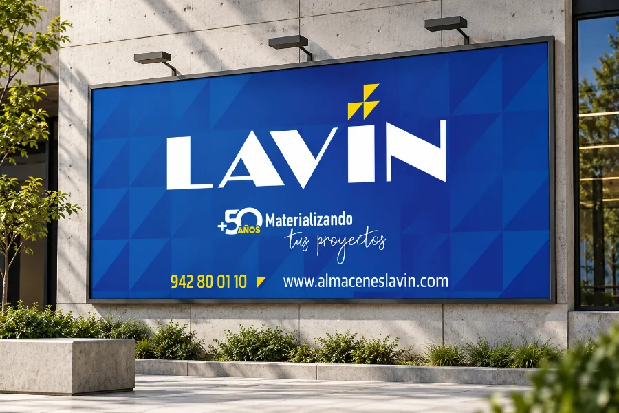 Lavín · valla del Malecón 2020: cartel enmarcado