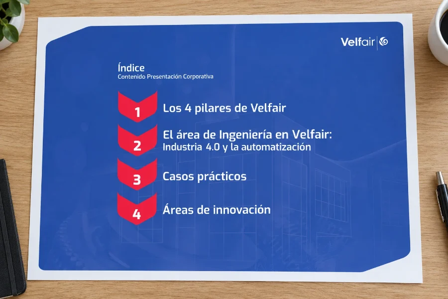 Velfair · presentación corporativa: presentación impresa (2 de 2)