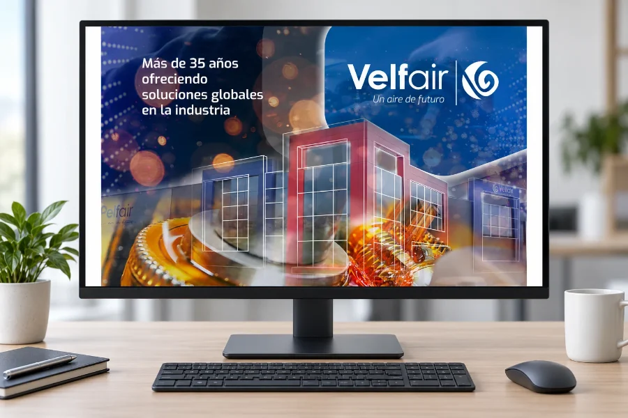 Velfair · presentación corporativa: presentación en pantalla