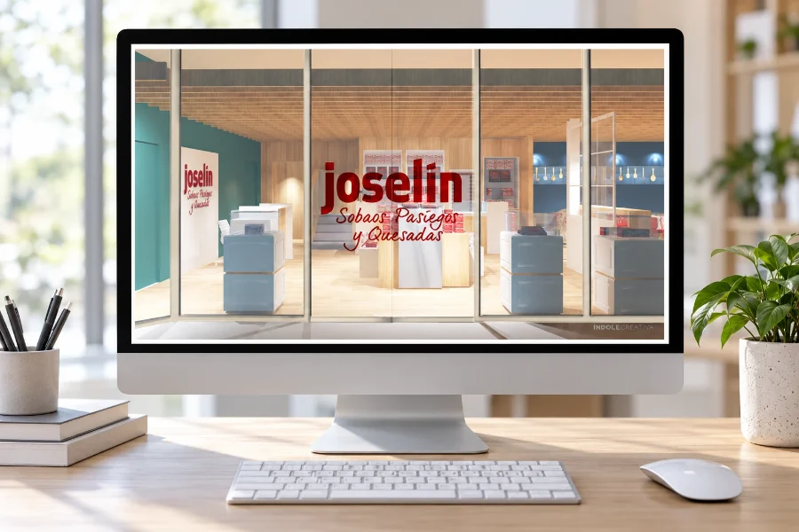 Sobaos Joselín · interiorismo: señal en pantalla