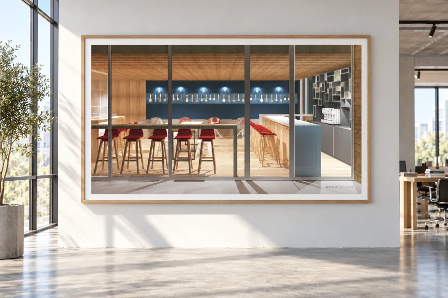 Sobaos Joselín · interiorismo: señal enmarcada
